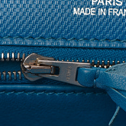 Hermes Swift Grain d'H Ghillies Kelly 35 Bleu Izmir 18 of 44