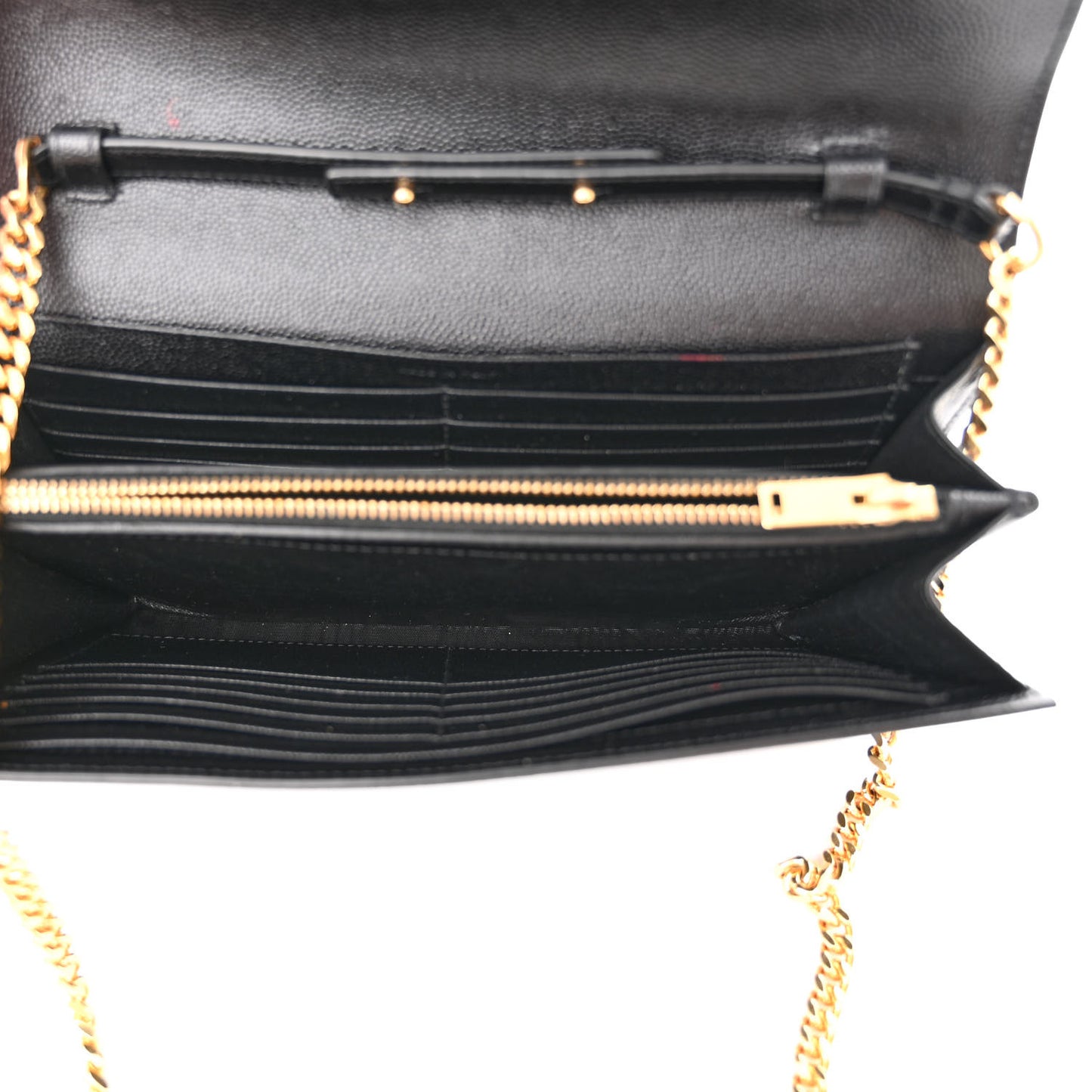 Grain De Poudre Monogram Chain Wallet Black