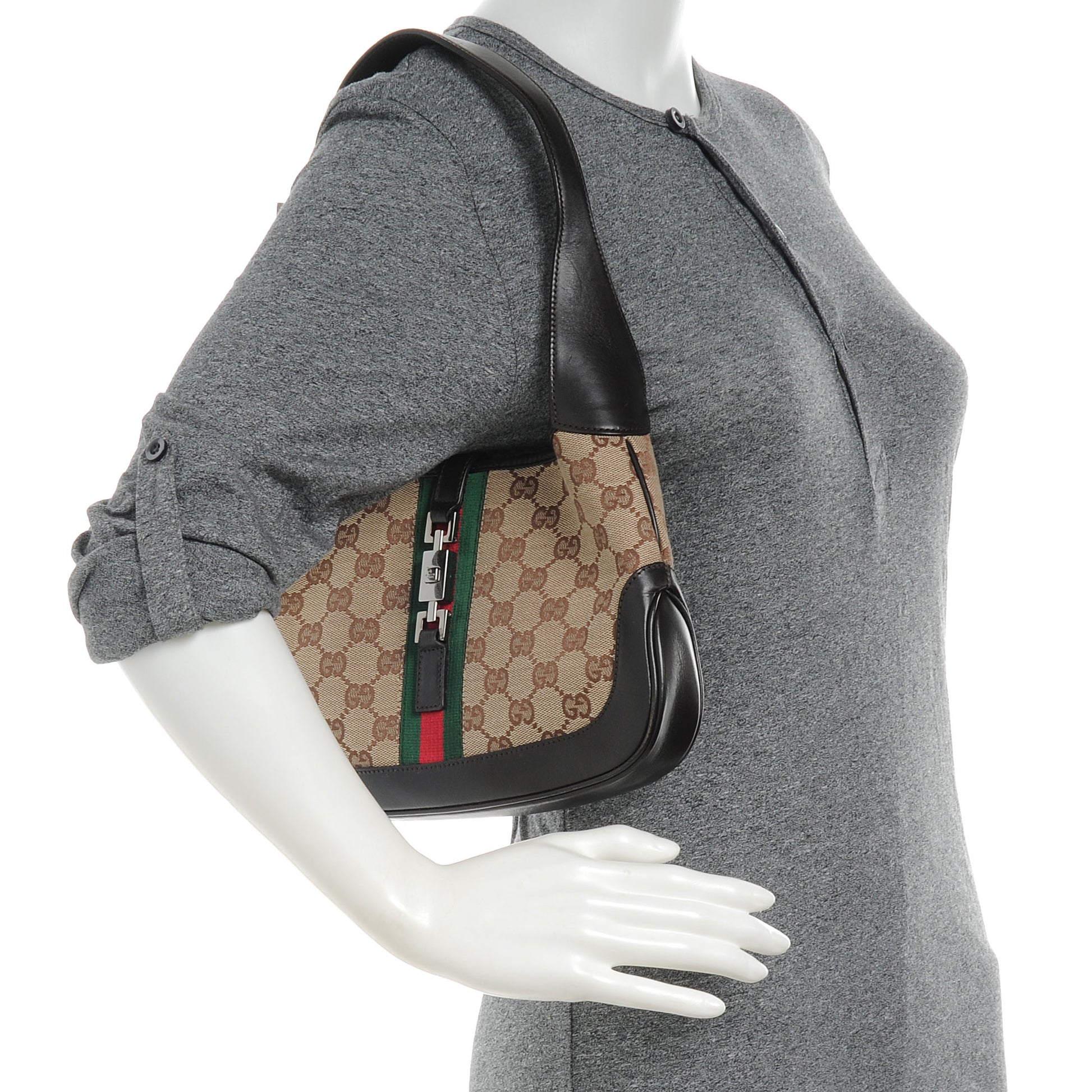 Gucci Monogram Web Jackie O Hobo 2 of 7