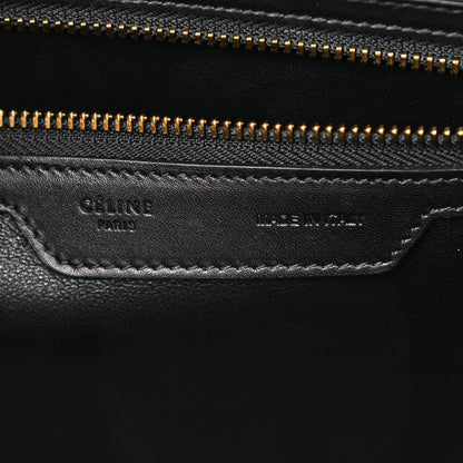 Celine Nubuck Drummed Calfskin Mini Bi-Color Luggage Black White 6 of 12