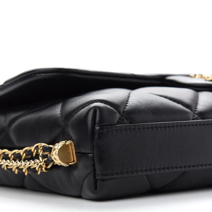 Chanel Lambskin Quilted Crush On Chains Flap Bag Black 8 of 9