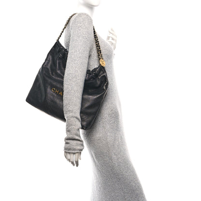 Chanel Shiny Caviar Quilted Chanel 22 Black 2 of 12