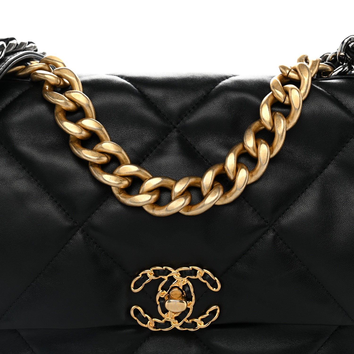 Chanel Lambskin Quilted Large Chanel 19 Flap Black 8 of 10