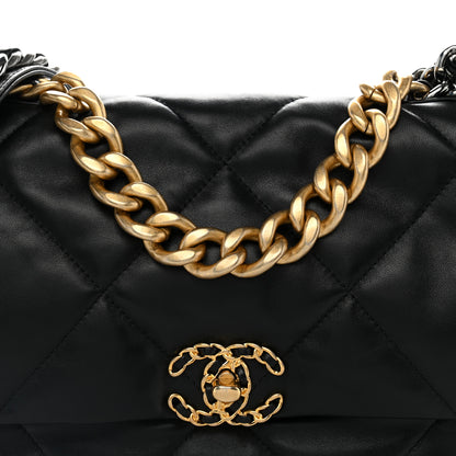 Chanel Lambskin Quilted Large Chanel 19 Flap Black 8 of 10