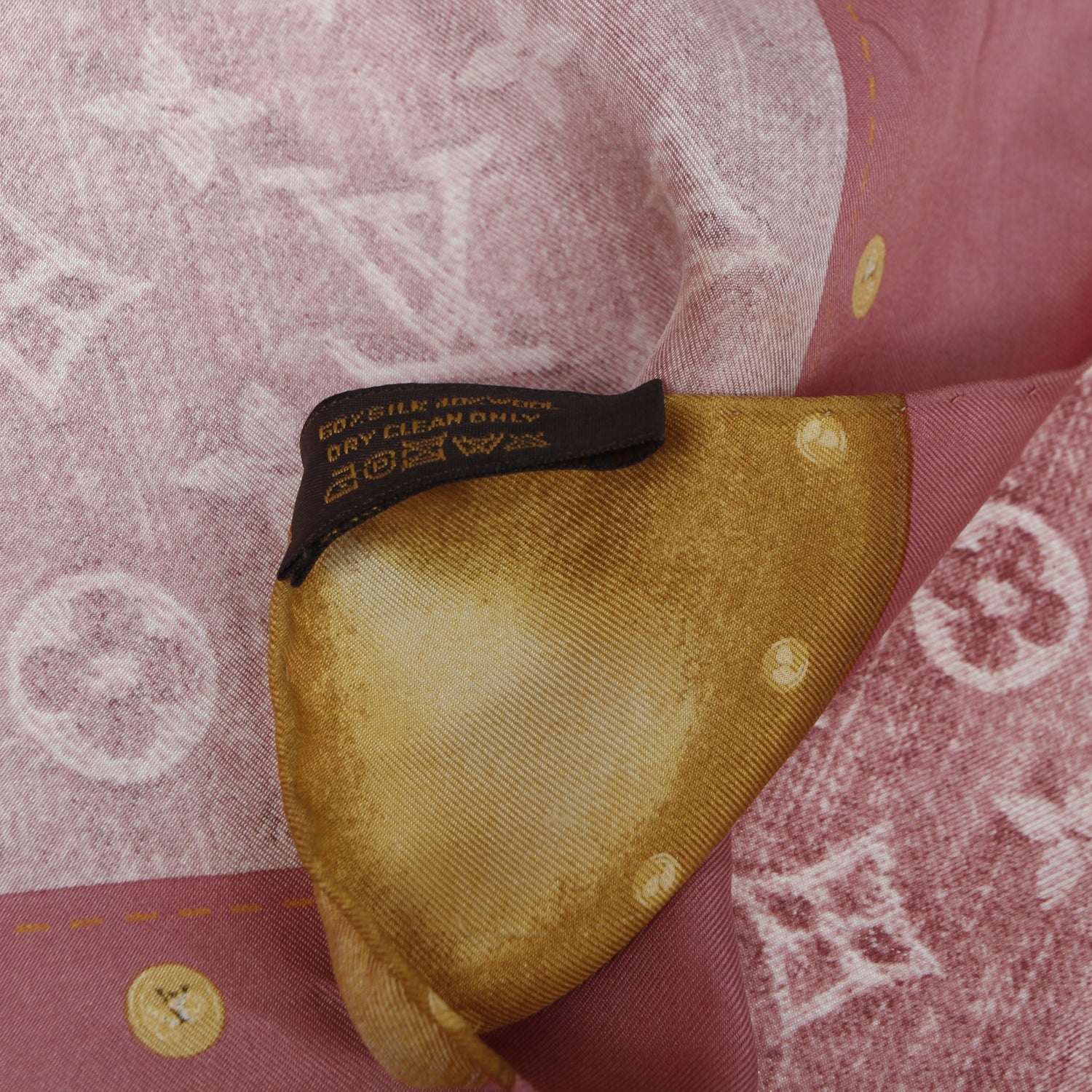 Louis Vuitton Denim Scarf Silk Monogram 5 of 6