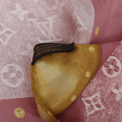 Louis Vuitton Denim Scarf Silk Monogram 5 of 6