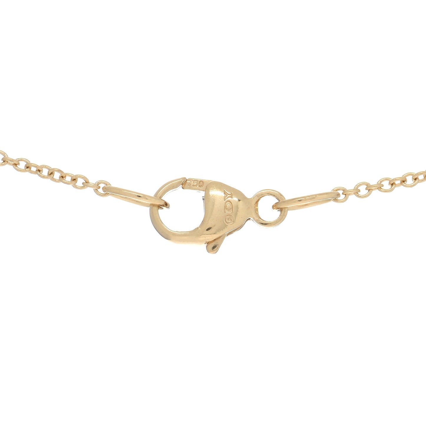 18K Yellow Gold Diamond Cable Collectibles Quatrefoil Pendant Necklace