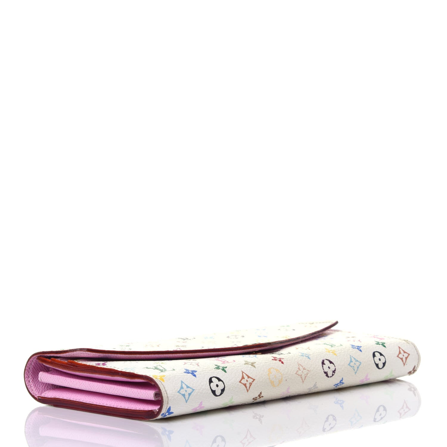 Louis Vuitton Monogram Multicolor Sarah Wallet NM White Litchi 4 of 13