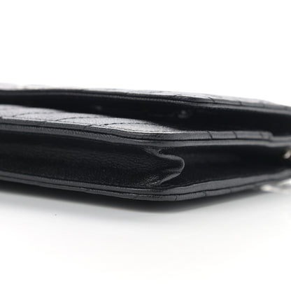 Chanel Caviar Chevron Quilted Wallet On Chain WOC Black 11 of 12