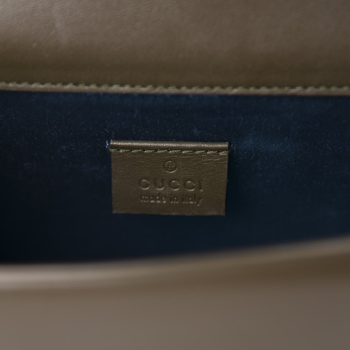 Velvet Moon Calfskin Crystal GG Monogram Small Dionysus Shoulder Bag Dark Olive Rose Gold