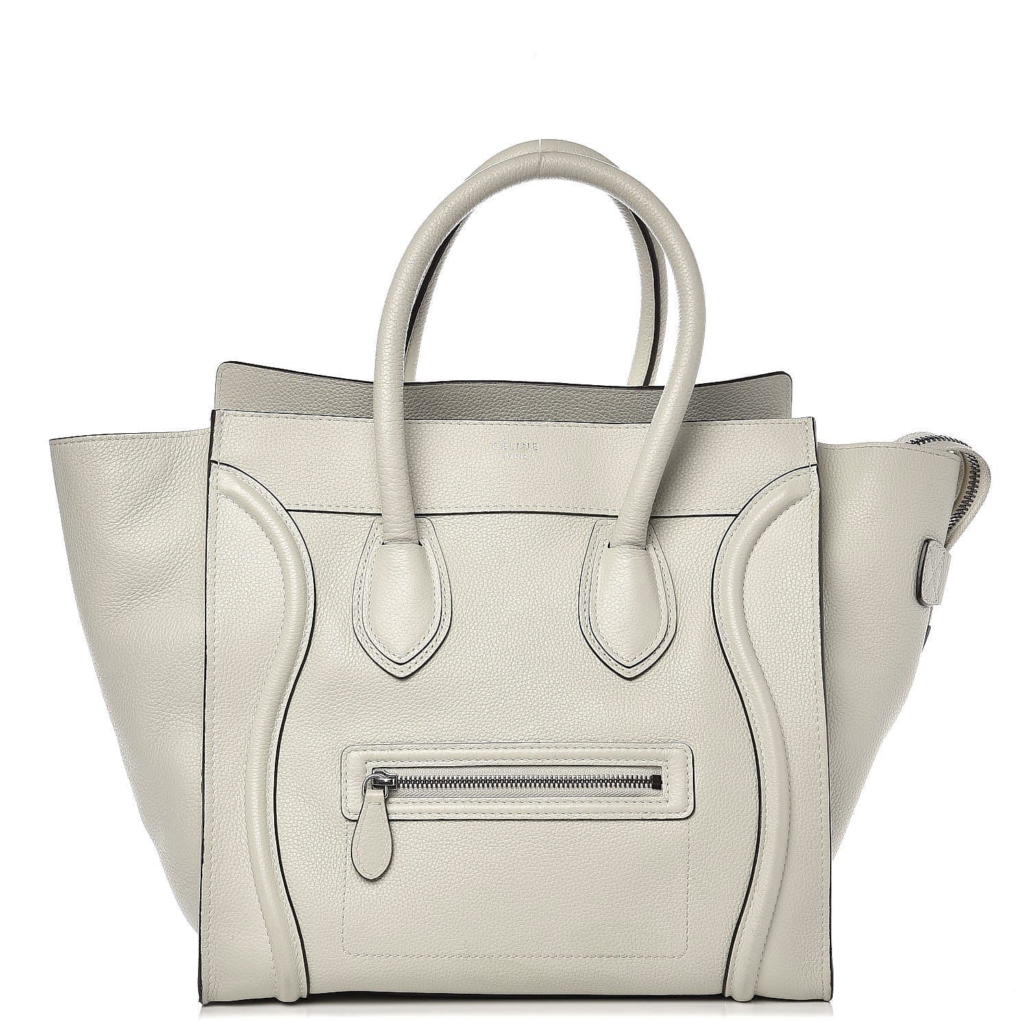 Celine Drummed Calfskin Mini Luggage Lune 1 of 11