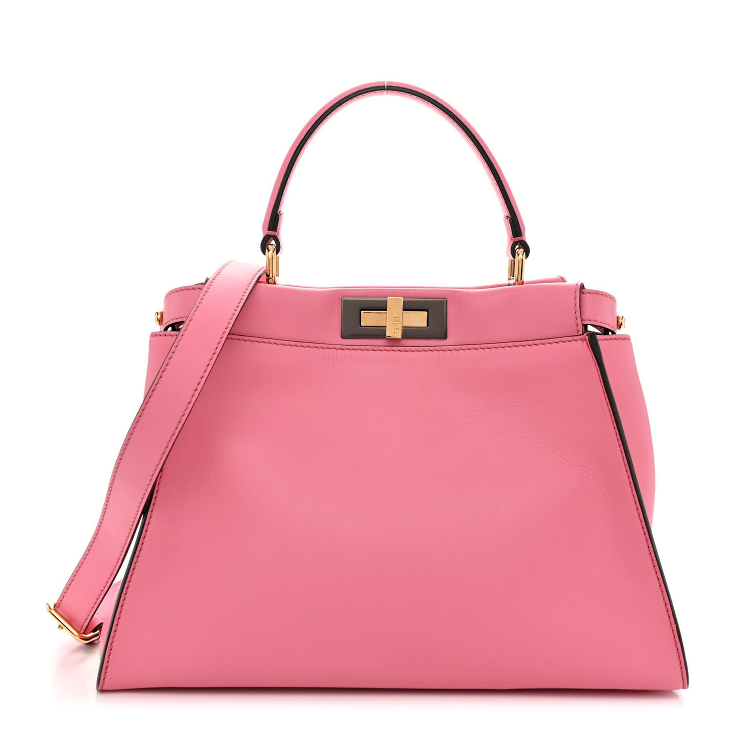 Vitello Seta Medium Peekaboo Iconic Satchel Pink