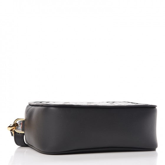 Fendi Vitello Century Bi-Color FF 1974 Embossed Mini Camera Case Maya Black 4 of 9