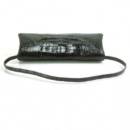 Nancy Gonzalez Crocodile Envelope Clutch Brown 4 of 9