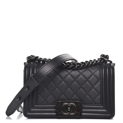 Chanel Calfskin Quilted Small Boy Flap So Black 1 of 9