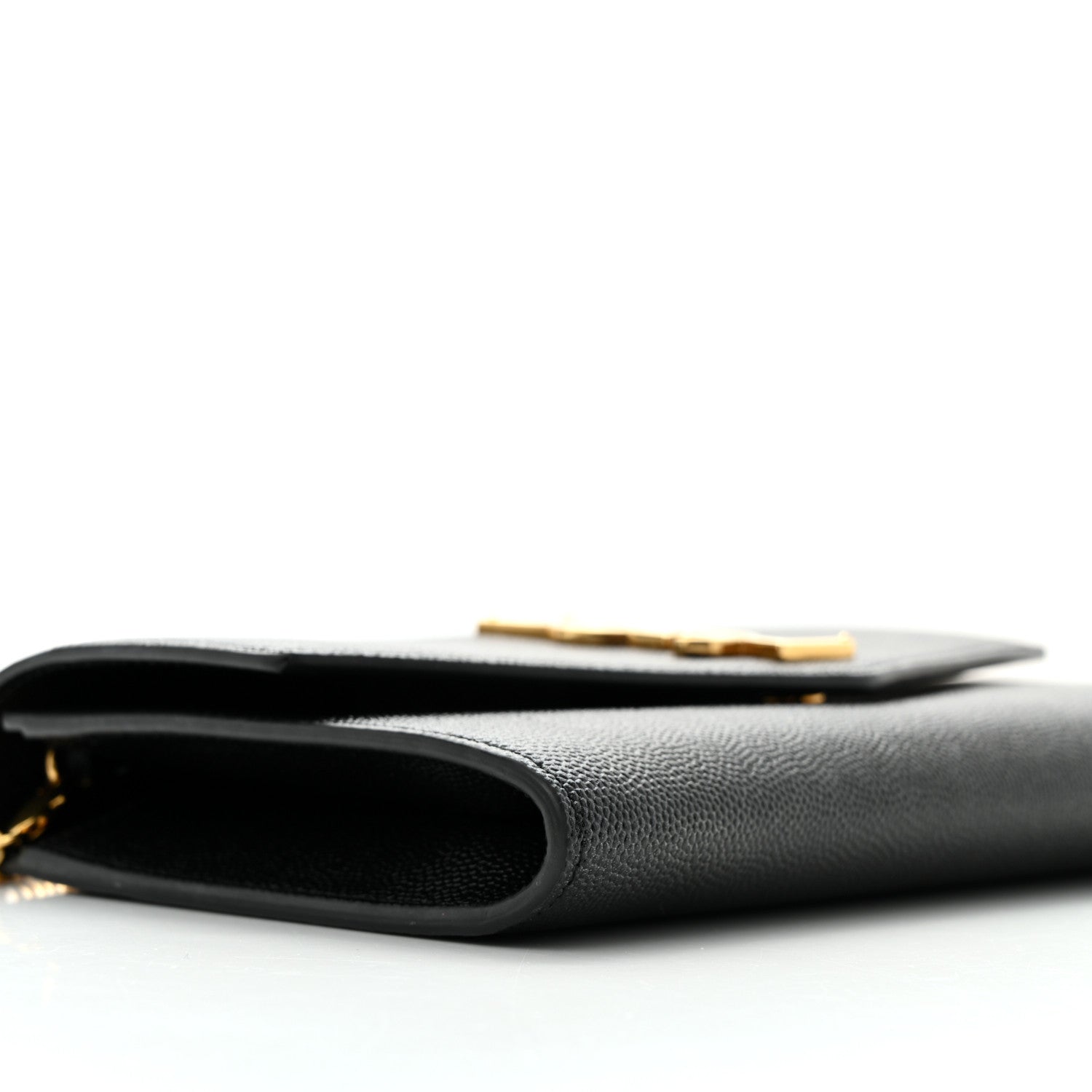 Saint Laurent Grain de Poudre Uptown Chain Wallet Black 8 of 10