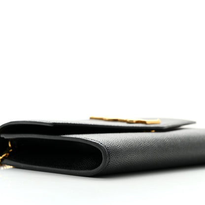 Saint Laurent Grain de Poudre Uptown Chain Wallet Black 8 of 10