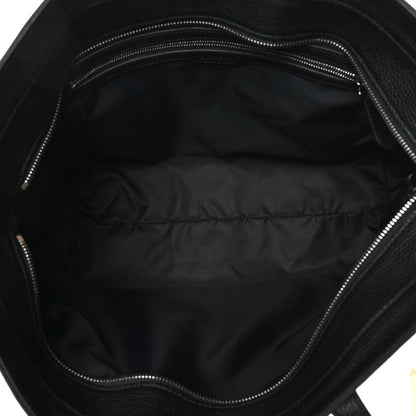 Burberry Calfskin Logo Embossed Medium Ardwell Tote Black 5 of 8