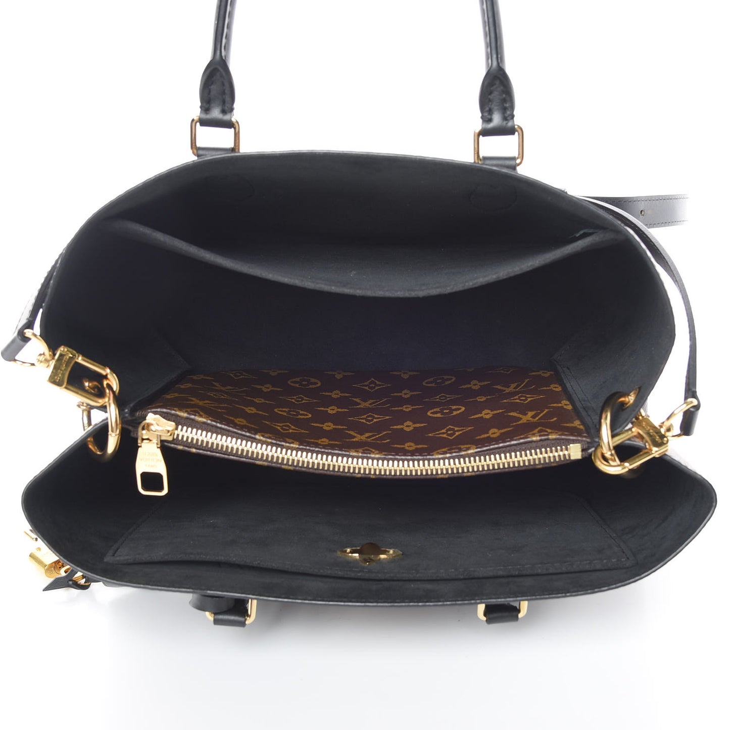 Monogram Flower Tote Black