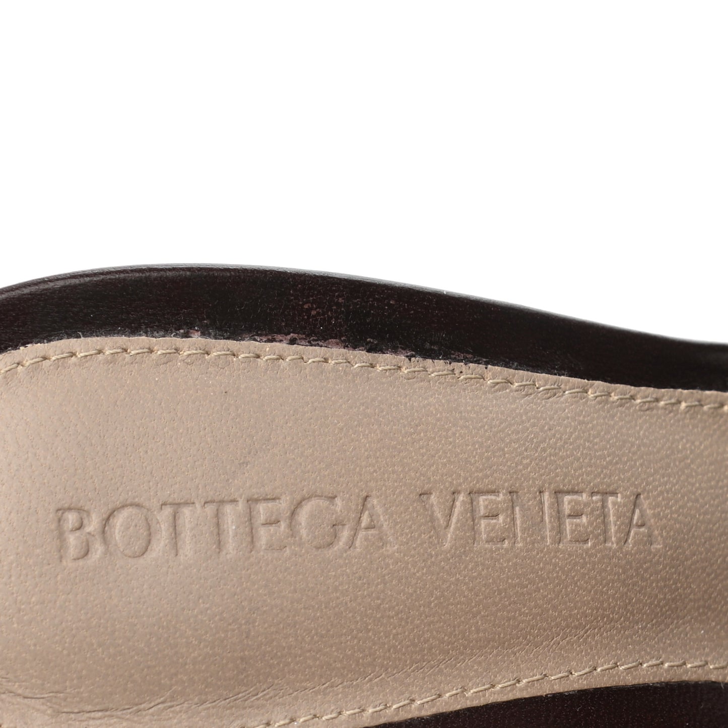 Shiny Nappa Intrecciato The Board Sandals 36 Chocolate