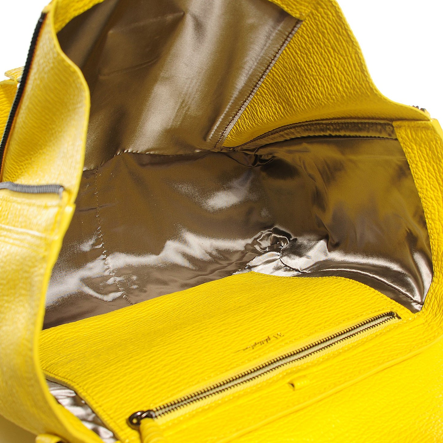 3.1 Textured Calfskin Medium Pashli Satchel Electric Yellow