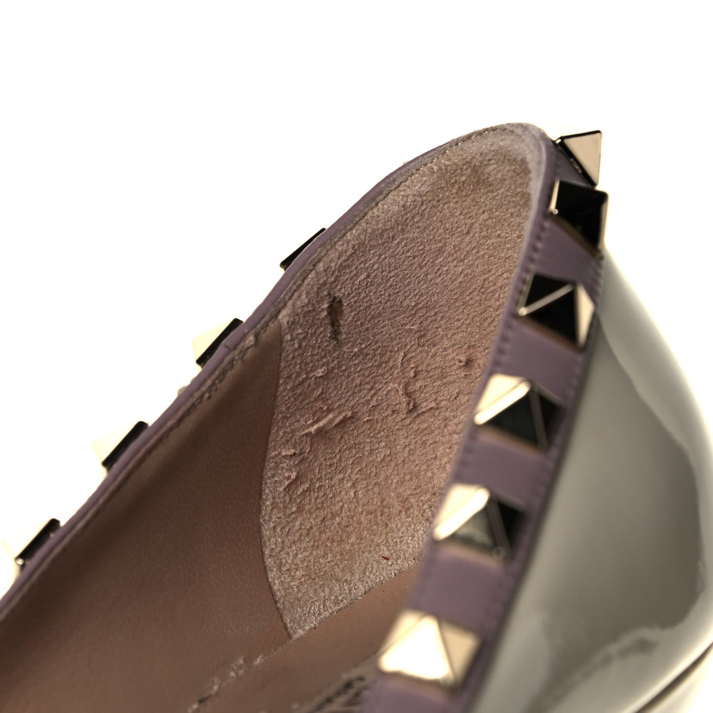 Patent Rockstud 70mm Wedges 36 Ivory Poudre