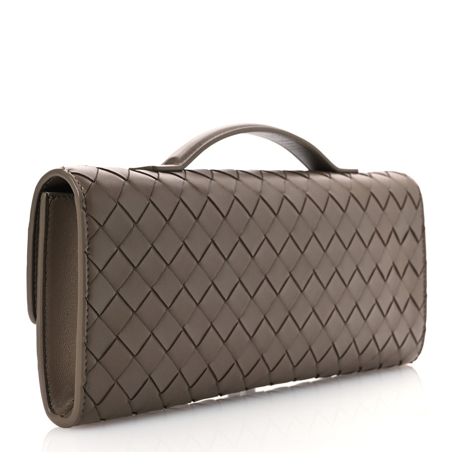 Bottega Veneta Nappa Intrecciato Long Andiamo Top Handle Clutch Pinecone 3 of 12