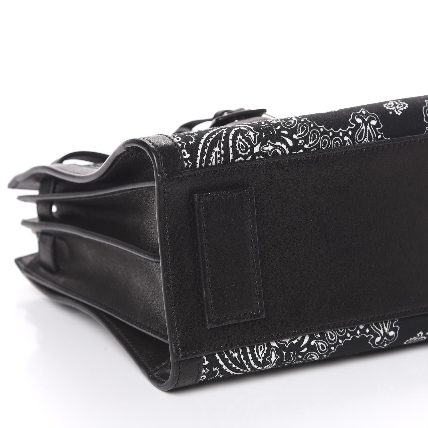 Saint Laurent Calfskin Cotton Bandana Baby Sac De Jour Black 6 of 9