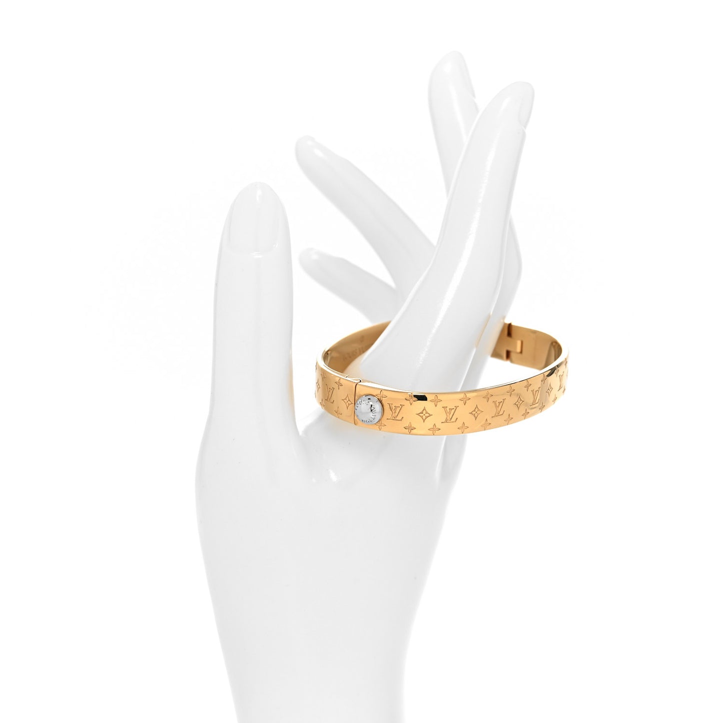 Brass Monogram Nanogram Cuff S Gold