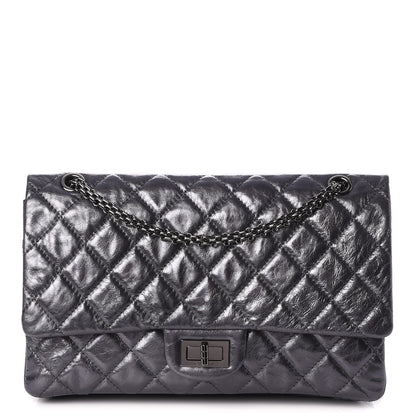 Chanel Metallic Aged Calfskin Quilted 2.55 Reissue 227 Flap Dark Silver 1 of 10