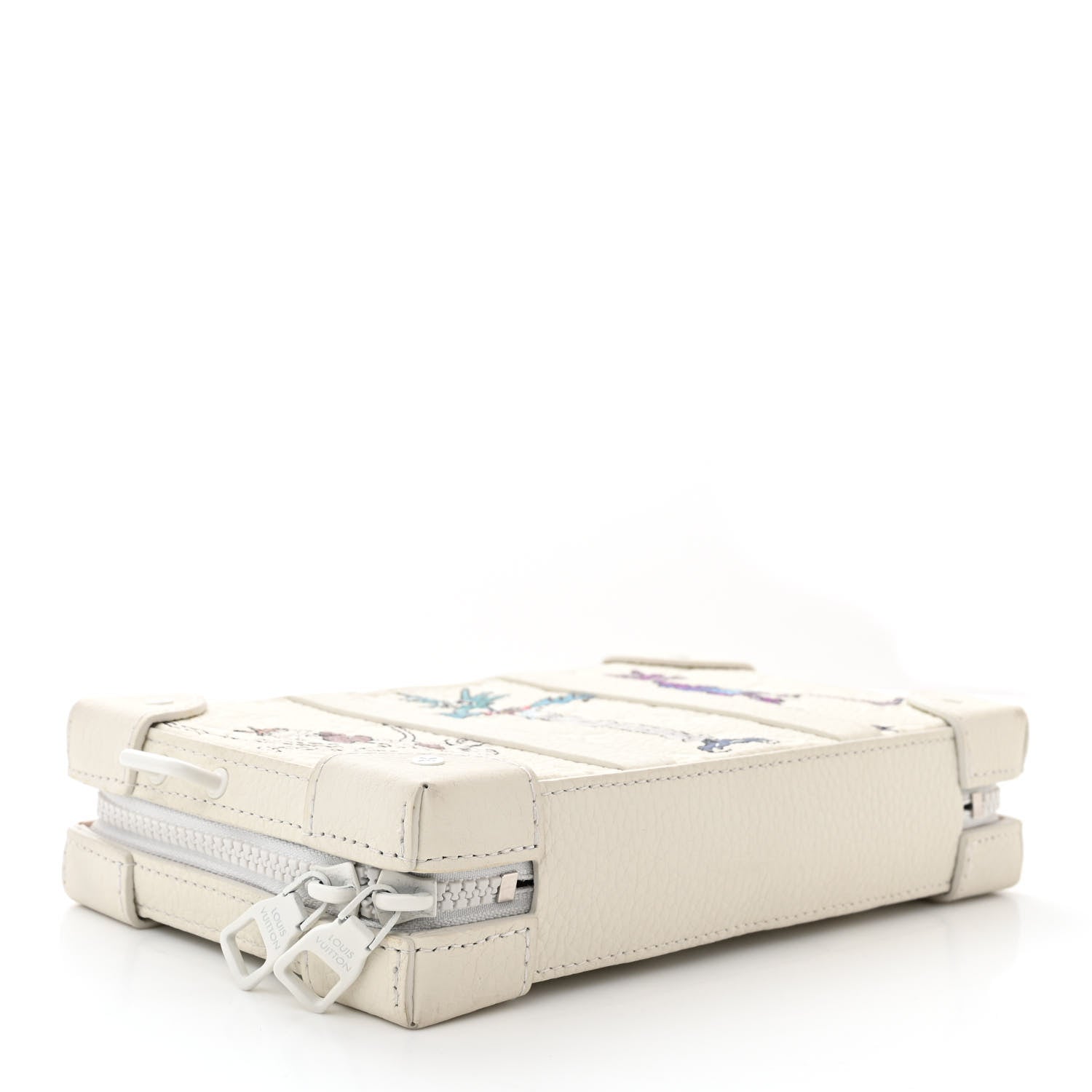 Louis Vuitton Taurillon Monogram LV Friends Soft Trunk Wallet White 4 of 10