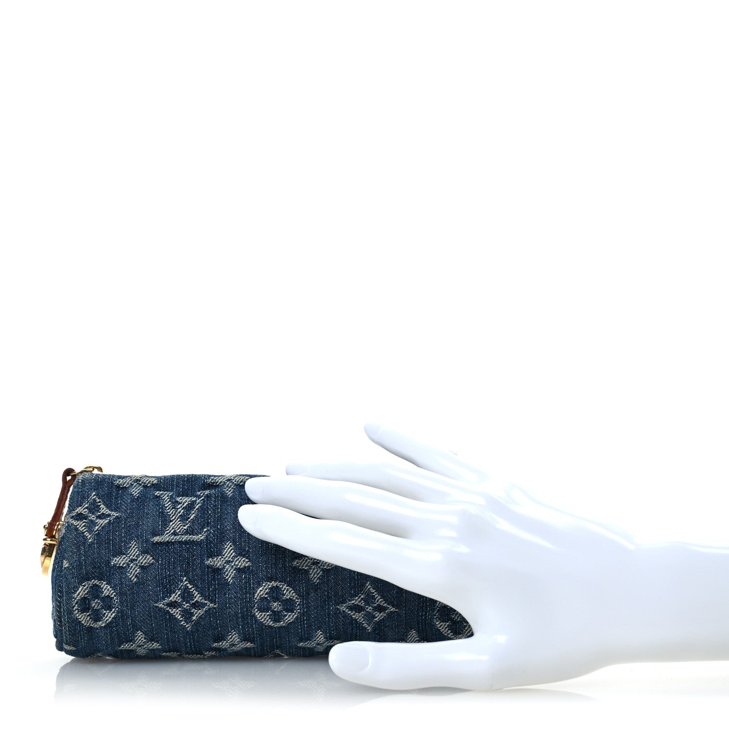 Louis Vuitton Monogram Denim Speedy GM Pochette Case 2 of 7