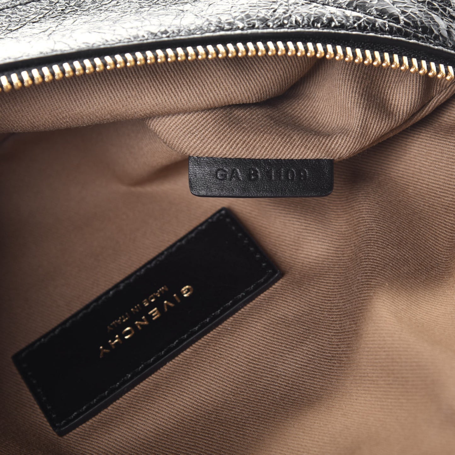 Crackle Calfskin ID Belt Bag Black