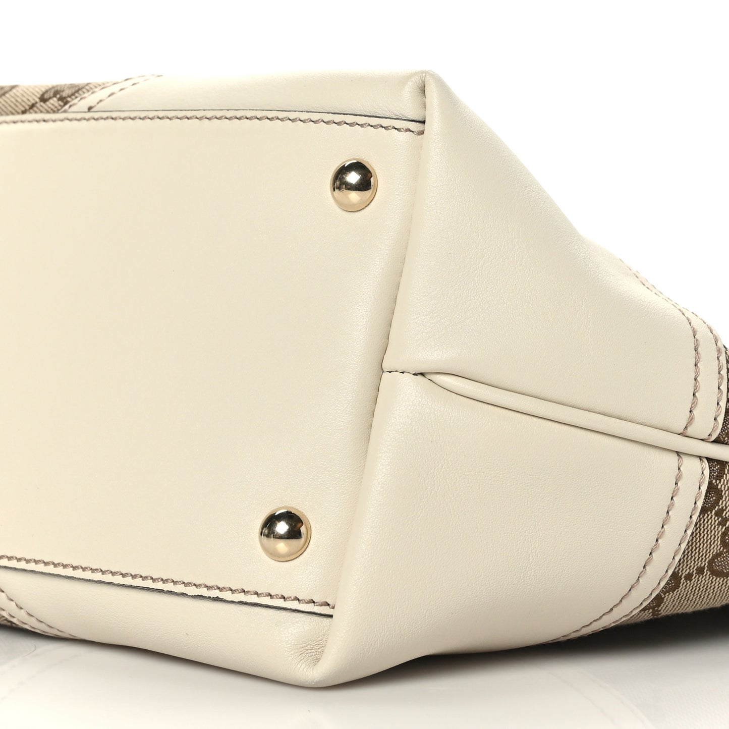 Monogram Medium New Britt Tote Off White