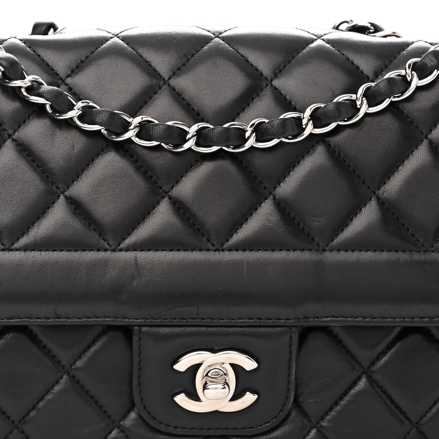 Chanel Lambskin Medium Coco Rider Flap Black 8 of 18