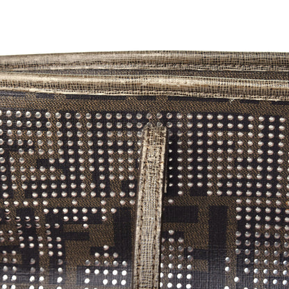 Fendi Zucca Lampo Studded Roll Tote Tobacco 10 of 11