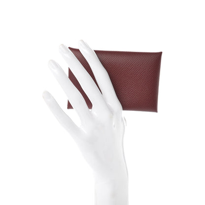 Hermes Epsom Calvi Card Case Rouge H 2 of 8