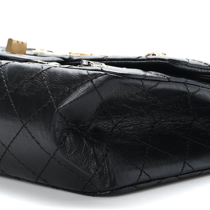Chanel Aged Calfskin Lucky Charms 2.55 Reissue 225 Flap Black 9 of 10