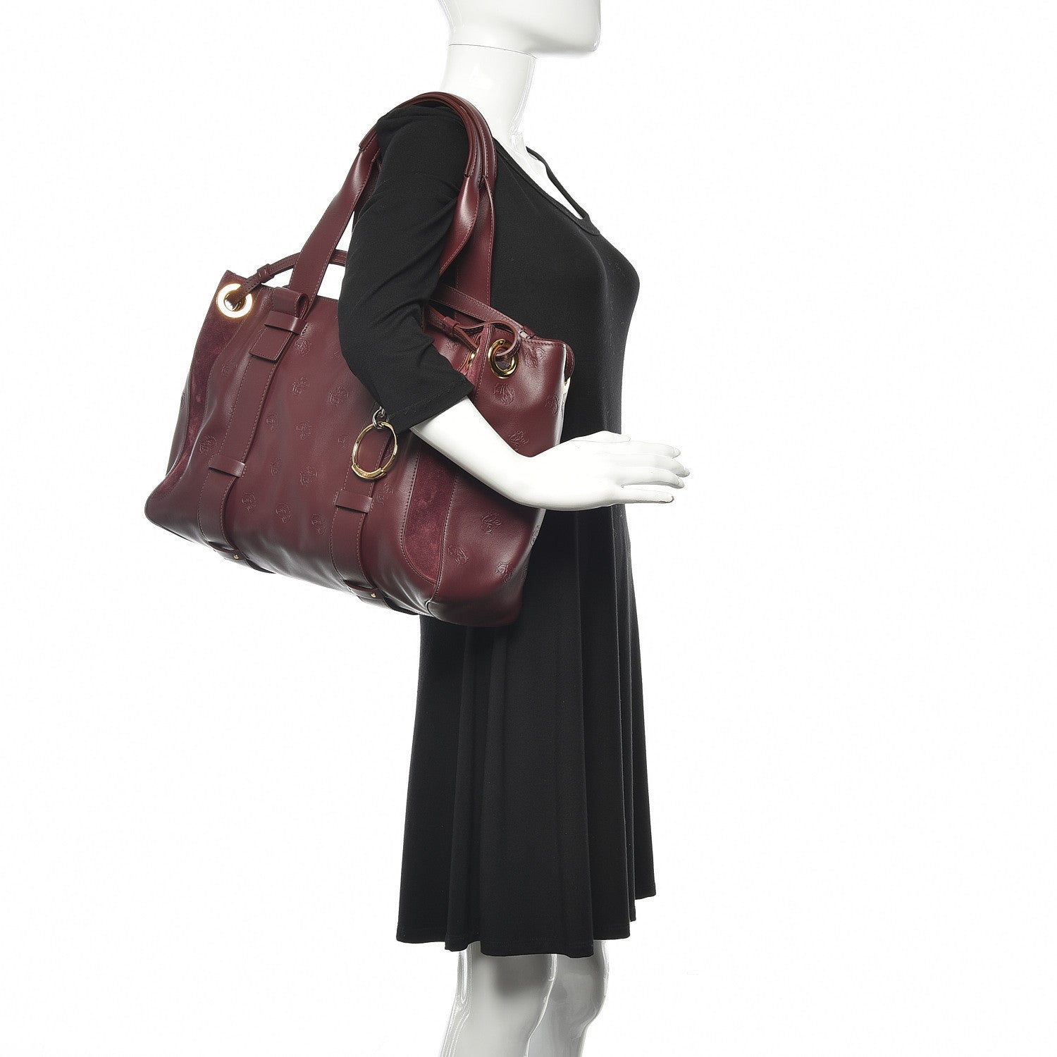 Chloe Smooth Calfskin Embossed Tao Zipped Tote Burnt Brown 2 of 9