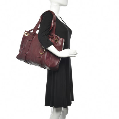 Chloe Smooth Calfskin Embossed Tao Zipped Tote Burnt Brown 2 of 9