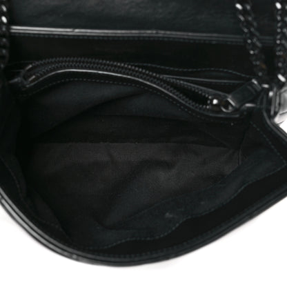 Saint Laurent Calfskin Y Quilted Monogram Monochrome Small Loulou Chain Satchel Black 5 of 10