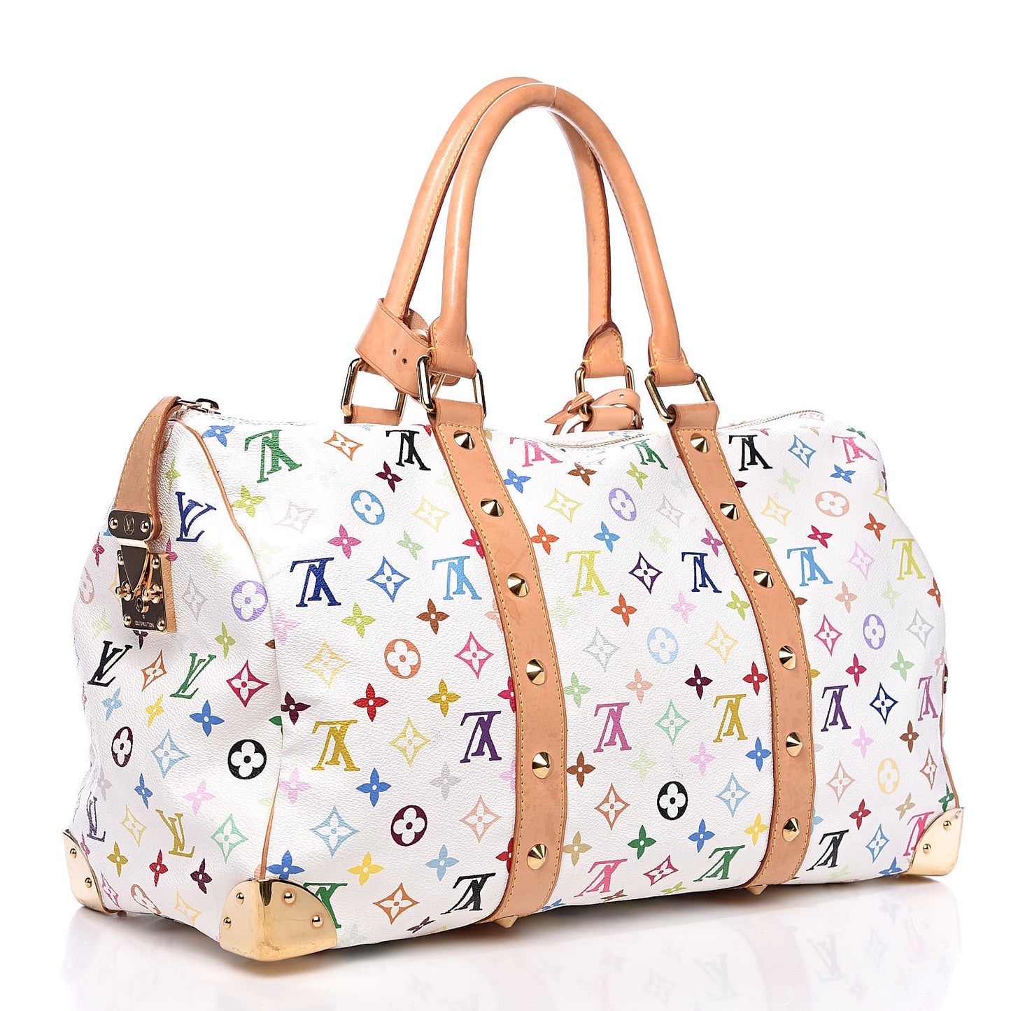 Monogram Multicolor Keepall 45 White
