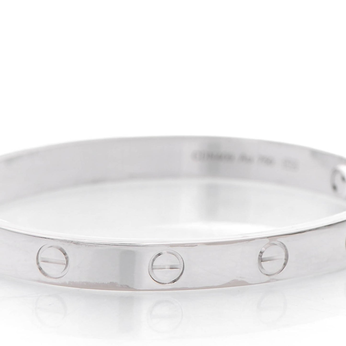 18K White Gold LOVE Bracelet 16