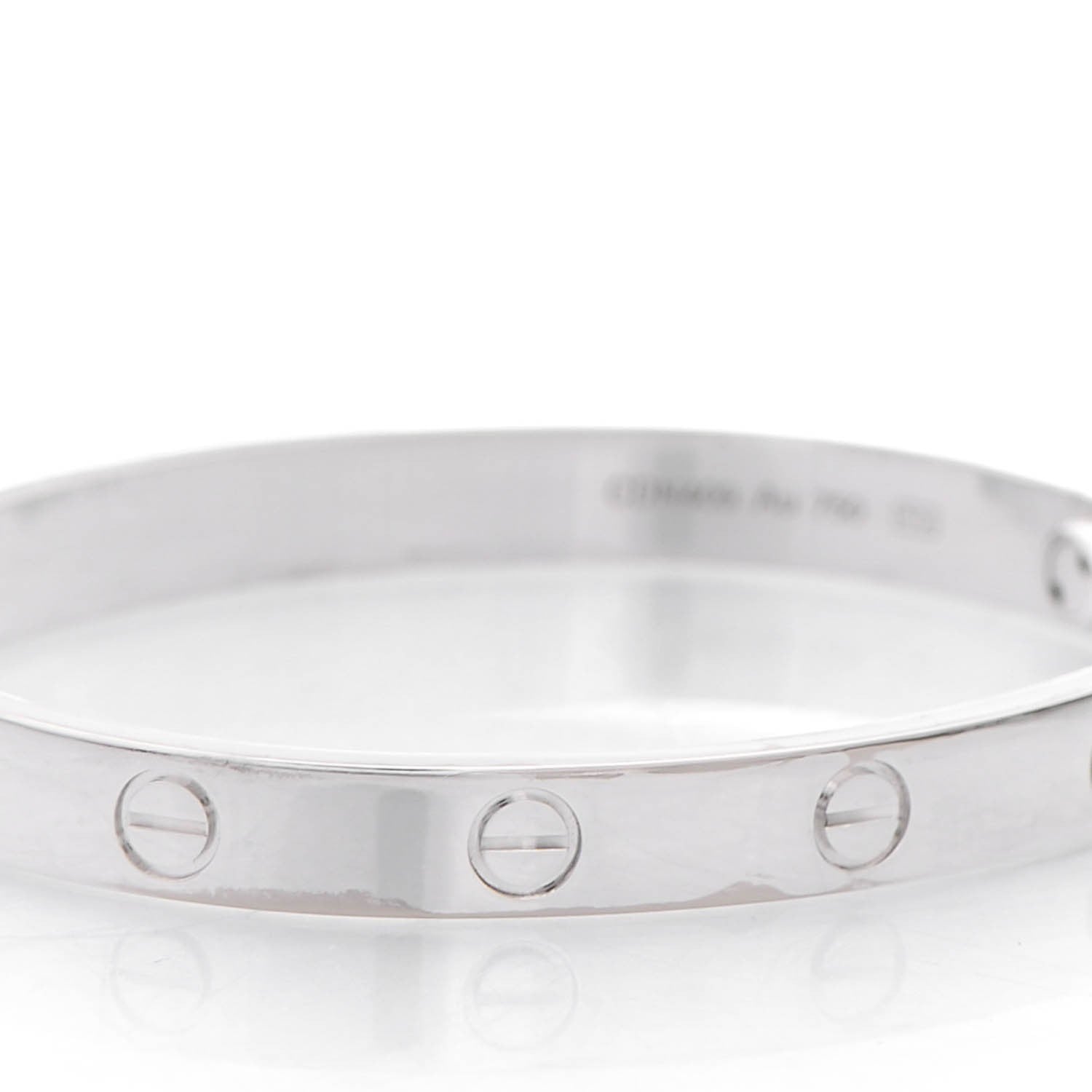 Cartier 18K White Gold LOVE Bracelet 16 6 of 7