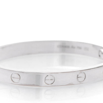 Cartier 18K White Gold LOVE Bracelet 16 6 of 7
