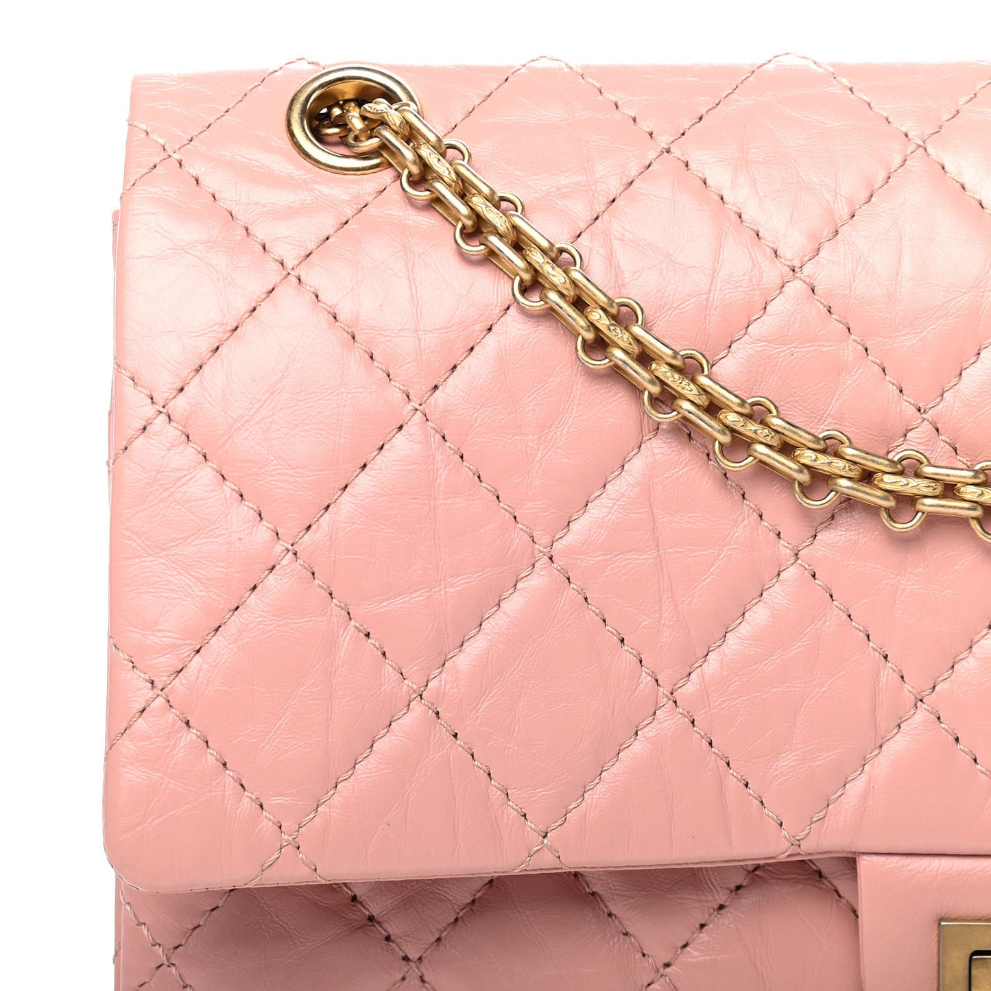Aged Calfskin Quilted 2.55 Reissue 226 Flap Pink