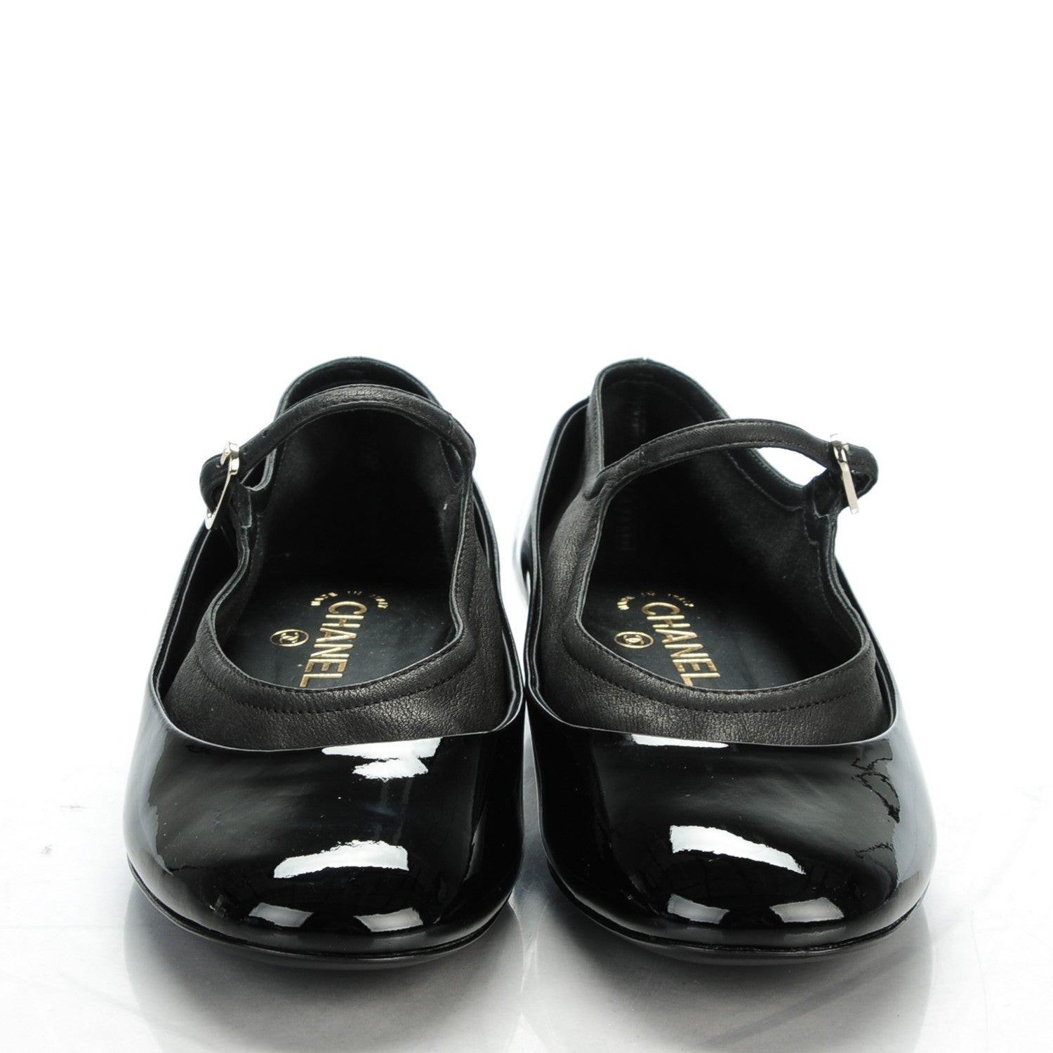 Chanel Patent Calfskin Mary Jane Ballerina Flats 40 Black 2 of 9