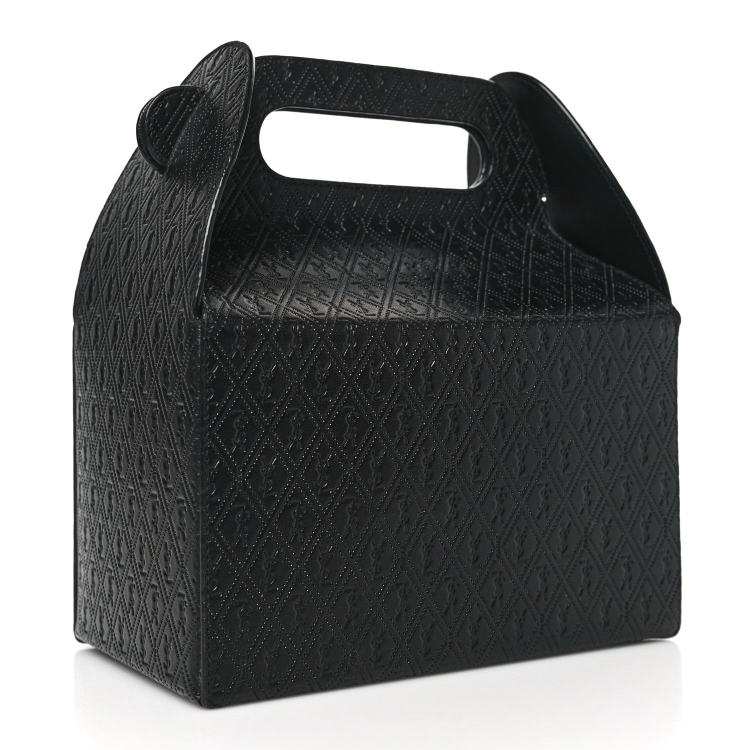 Saint Laurent Calfskin Monogram Take Away Box Black 3 of 10
