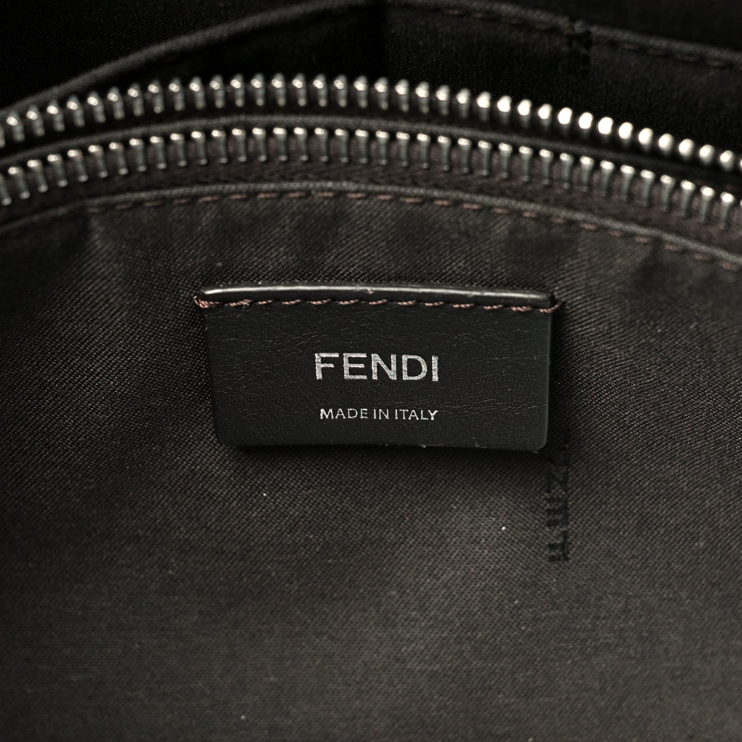 Fendi Vitello Dolce Bi-Color FF 1974 Embossed Medium By The Way Boston Bag White Ice Maya Black 6 of 13