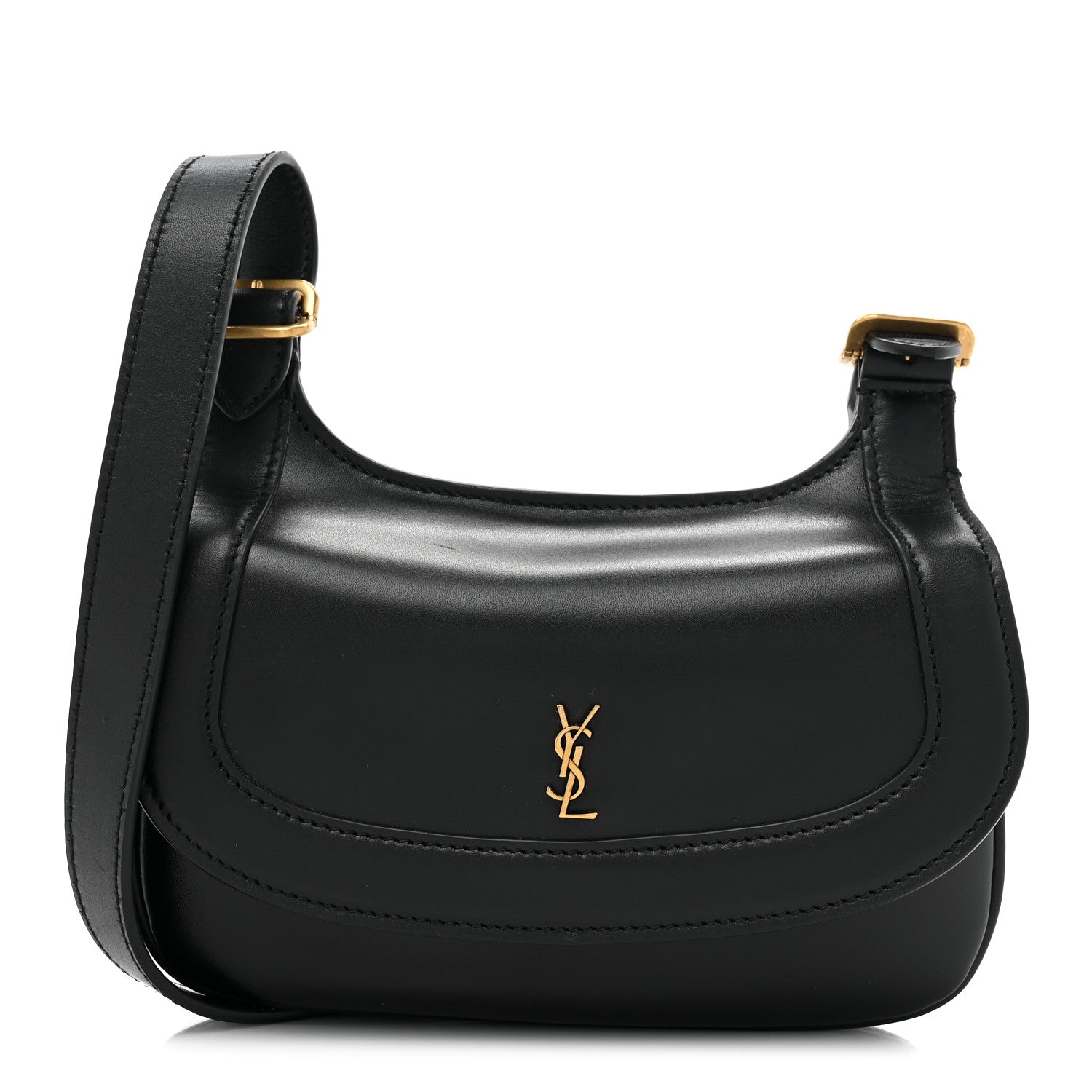 Saint Laurent Smooth Calfskin Small Charlie Shoulder Bag Black 1 of 12